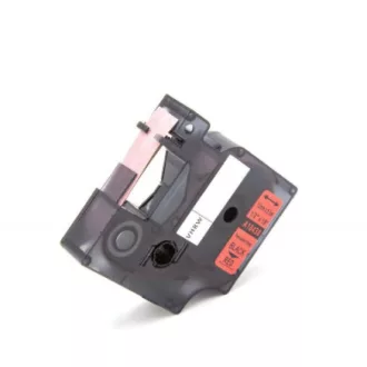   Utángyártott DYMO 18438 f.szalag 12mm x 5,5m piros-fekete #S0718450