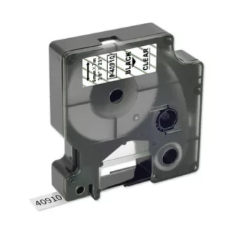   Utángyártott DYMO D1 40910 9mm x 7m átlátszó-fekete #S0720670