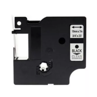   Utángyártott DYMO D1 45800 19mm x 7m átlátszó-fekete S0720820