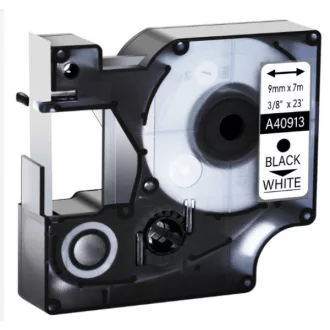   Utángyártott DYMO D1 40913 kazetta 9mm x 7m fehér-fekete #S0720680