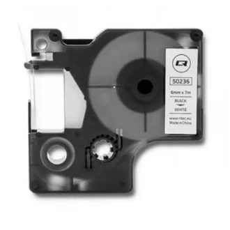   Utángyártott DYMO D1 43613 kazetta 6mm x 7m fehér-fekete #S0720780