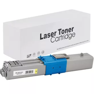   WB Oki C301 C321 Yellow Utángyártott Toner 1.500 oldal kapacitás